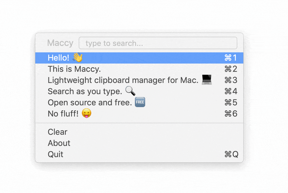 demo maccy app demo maccy app