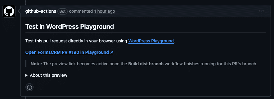 Github Comment Playground